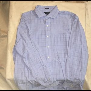 Tommy Hilfiger blue and white plaid dress shirt